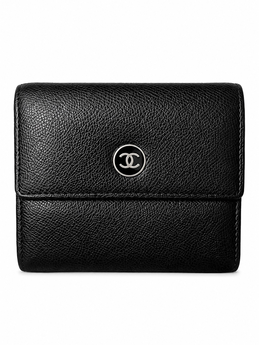 CHANEL COCO Button or COCO Mark Tri Fold Wallet